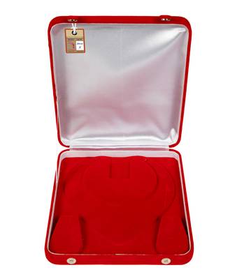 atorakushon Red Women Velvet Jewellery Storage Boxes Necklace Ring Earring Pendant Half Set Wedding Organizer Pack 1 1