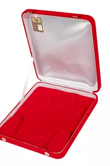 atorakushon Red Women Velvet Jewellery Storage Boxes Necklace Ring Earring Pendant Half Set Wedding Organizer Pack 1