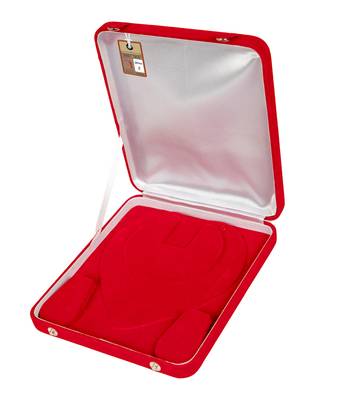 atorakushon Red Women Velvet Jewellery Storage Boxes Necklace Ring Earring Pendant Half Set Wedding Organizer Pack 2 3