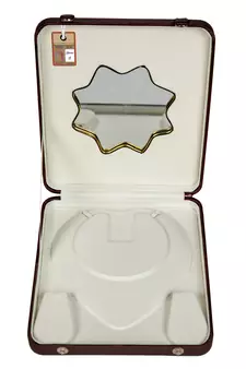 atorakushon   Fabric Women Jewellery Storage Boxes Necklace Ring Earring Pendant Half Set Wardrobe Organizer Pack1 Brown