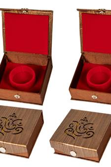 atorakushon  Fabric Women Jewellery Storage Boxes Bangle Necklace Ring Earring Pendant Wardrobe Organizer Pack 4 (Brown)