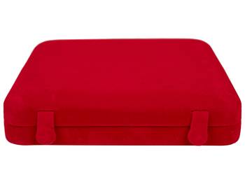 atorakushon Red Women Velvet Jewellery Storage Boxes Necklace Ring Earring Pendant Half Set Wedding Organizer Pack 2 5