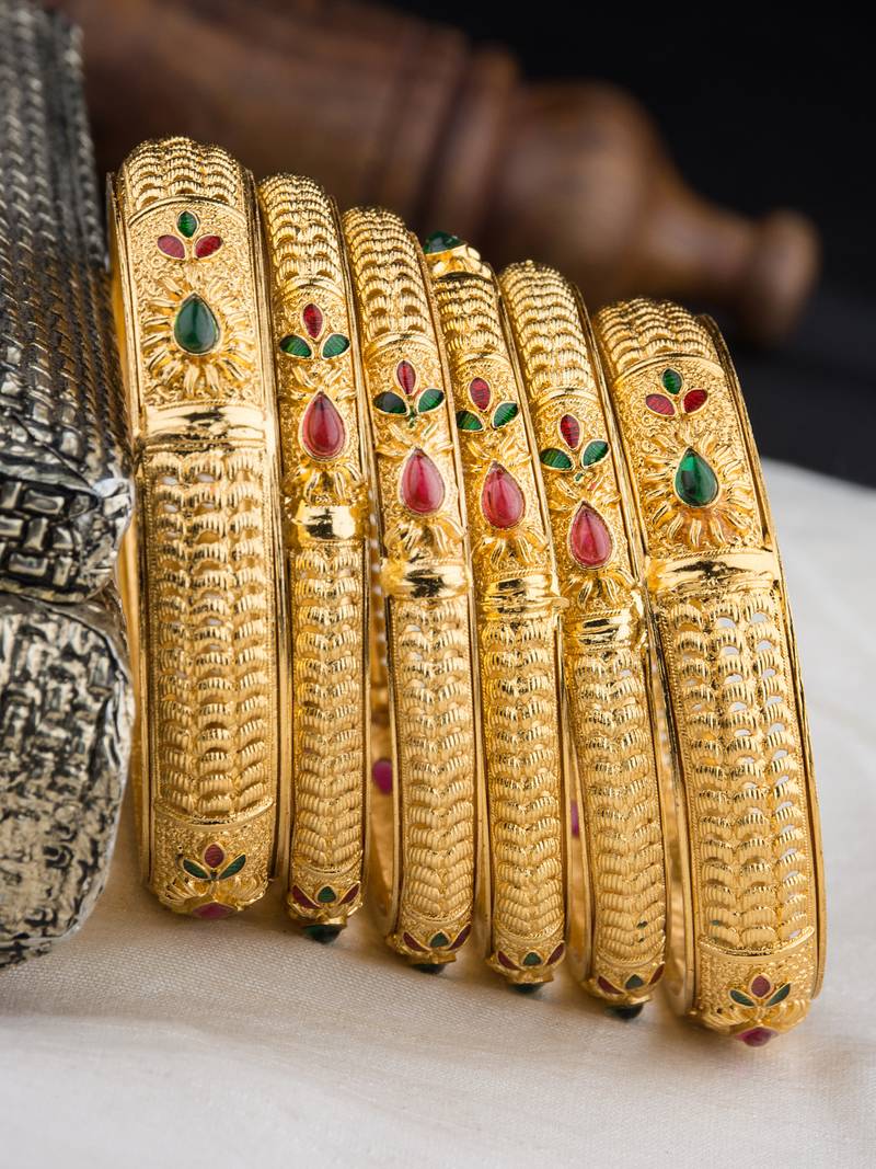 Gold bangles-and-bracelets