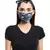 Navy Jannat Beige Khargosh Print Pleated  Ply Mask With Pouch Hairb