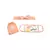 Ivory HPainted Coral Stem Print Pleated  Ply Mask With Pouch Hairb