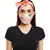 Ivory HPainted Coral Stem Print Pleated  Ply Mask With Pouch Hairb