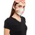 Ivory HPainted Coral Stem Print Pleated  Ply Mask With Pouch Hairb
