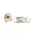 Men Powder Blue Bageecha Peach Bageecha Print Pleated  Ply Mask with Pouch for Men