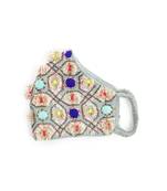 Payal Singhal Pale Blue Crepe Gota Oggee Embroidered Mask