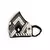 Black Dupion Silk Geometric Embroidered Mask