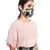 Black Dupion Silk Geometric Embroidered Mask