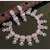 Cz Silver T1 Baby Pink Monalisa Designer Necklace Set 28460