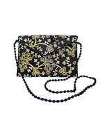 Shoptory India Embroidered Casual Party Sling Bag For Women Girls - Black