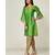 hand embroidery green raw silk  Kurti    Dhoti Pant