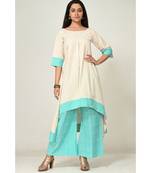 plain light-white cotton  Kurti    Palazzo Pant