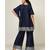 lace blue raw silk  Kurti    Palazzo Pant