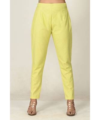 embroidered yellow pure silk cotton  Kurti    Pant 4