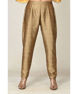 plain brown pure silk cotton  Kurti    Dhoti Pant    Dupatta 4