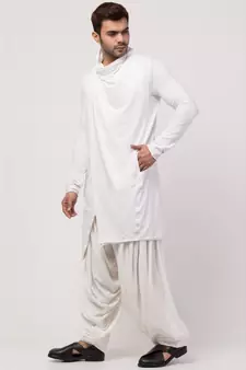 Sultan Akmal Shrug cum T Kurta with patiala salwar