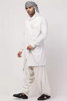 Sultan Akmal Shrug cum T Kurta with patiala salwar
