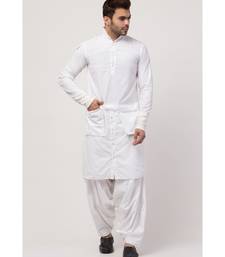 two hanging pocket neck and bottom placket Designer Kurta with Patiala salwar