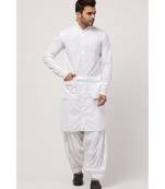 two hanging pocket neck and bottom placket Designer Kurta with Patiala salwar