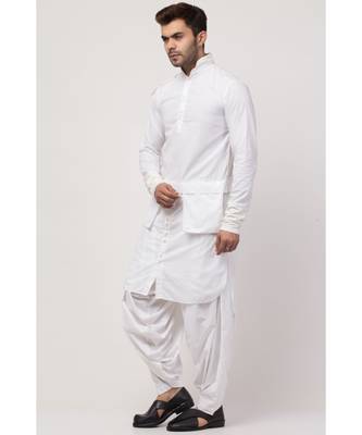 two hanging pocket neck and bottom placket Designer Kurta with Patiala salwar 2