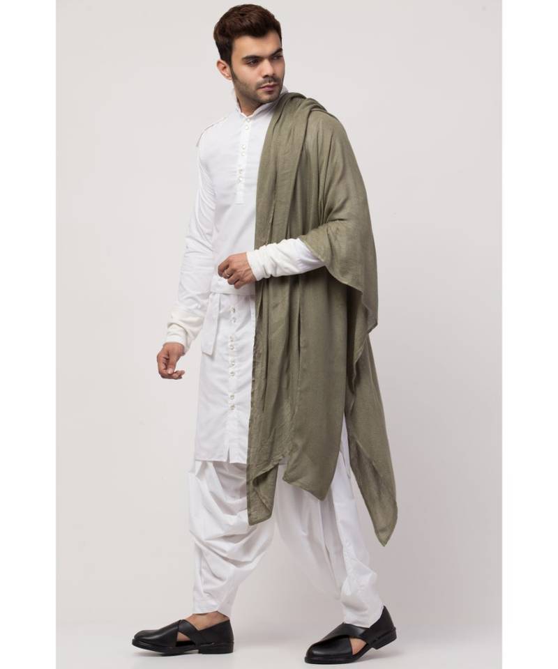 two hanging pocket neck and bottom placket Designer Kurta with Patiala salwar