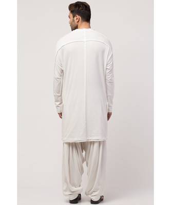 Boat neck curvy bottom both side pocket T Kurta with Patiala salwar 6