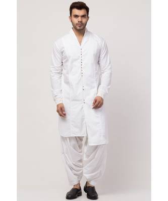front open high collar front up down Kurta cum casual with Patiala Salwar 1