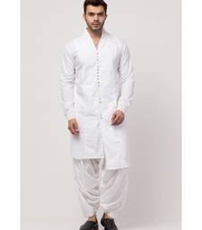 front open high collar front up down Kurta cum casual with Patiala Salwar
