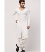 Broad V neck front slit bothe side pocket T Kurta with Patiala Salwar