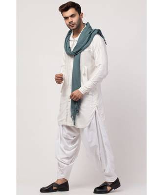 two cut pocket up down front open Kurta cum Pathani with Patiala Salwar 5