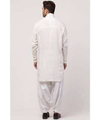 two cut pocket up down front open Kurta cum Pathani with Patiala Salwar 6