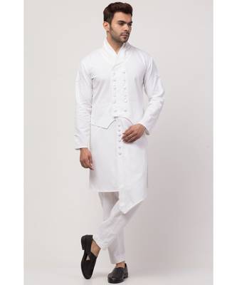 Janaveaala front open waistcoat style Kurta cum casual Sherwani 1