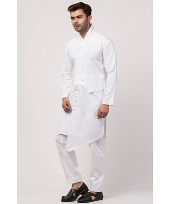 Janaveaala front open waistcoat style Kurta cum casual Sherwani 2