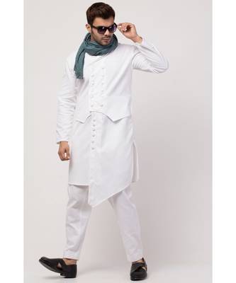 Janaveaala front open waistcoat style Kurta cum casual Sherwani 5