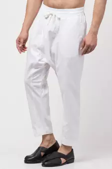two side and one  patch pocket elasticated waist Harem Pant