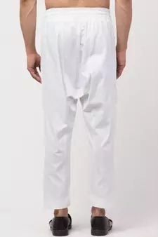 two side and one  patch pocket elasticated waist Harem Pant