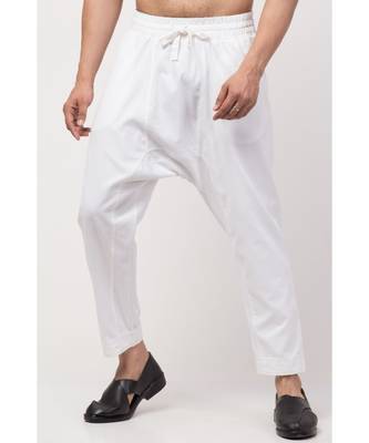 two side and one  patch pocket elasticated waist Harem Pant 4
