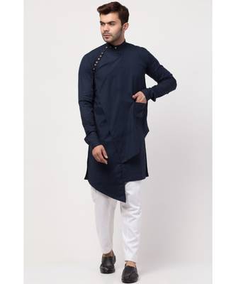front and side slit extra panel Designer Kurta with Harem Pant 1