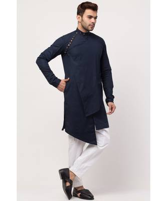 front and side slit extra panel Designer Kurta with Harem Pant 3