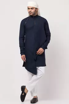 front and side slit extra panel Designer Kurta with Harem Pant