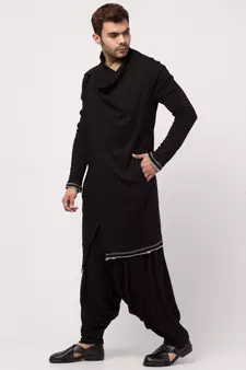 Sultan Akmal Shrug cum T Kurta with patiala salwar