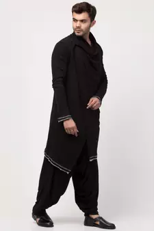Sultan Akmal Shrug cum T Kurta with patiala salwar