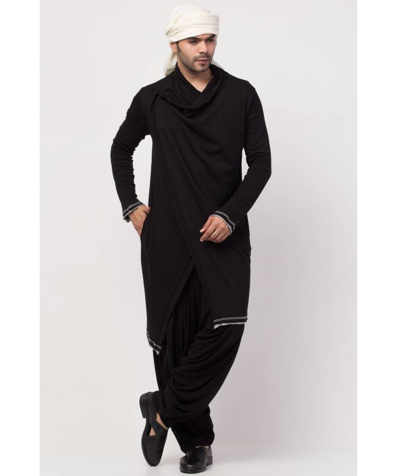 Sultan Akmal Shrug cum T Kurta with patiala salwar