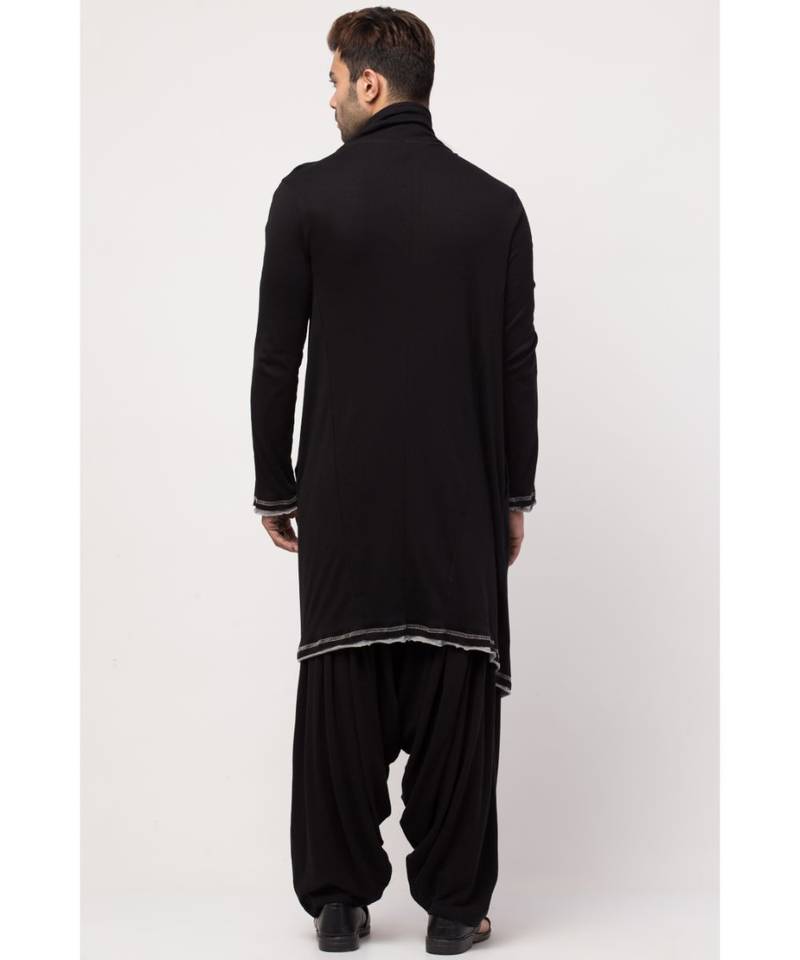 Sultan Akmal Shrug cum T Kurta with patiala salwar