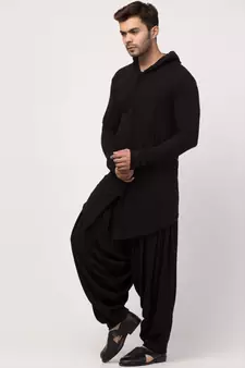 Sha Ali Hoody cum T Kurta with patiala salwar