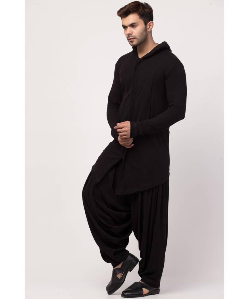 Sha Ali Hoody cum T Kurta with patiala salwar