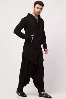 Sha Ali Hoody cum T Kurta with patiala salwar